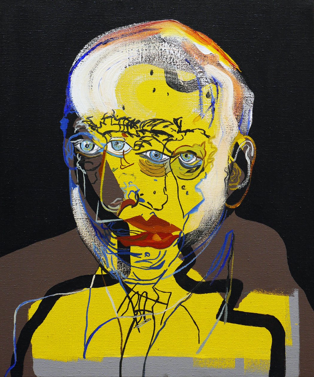 50 najważniejszych pisarzy w historii: Pablo Neruda, 2015 (olej i akryl na płótnie) autorstwa Benoit Erwann Boucherot
