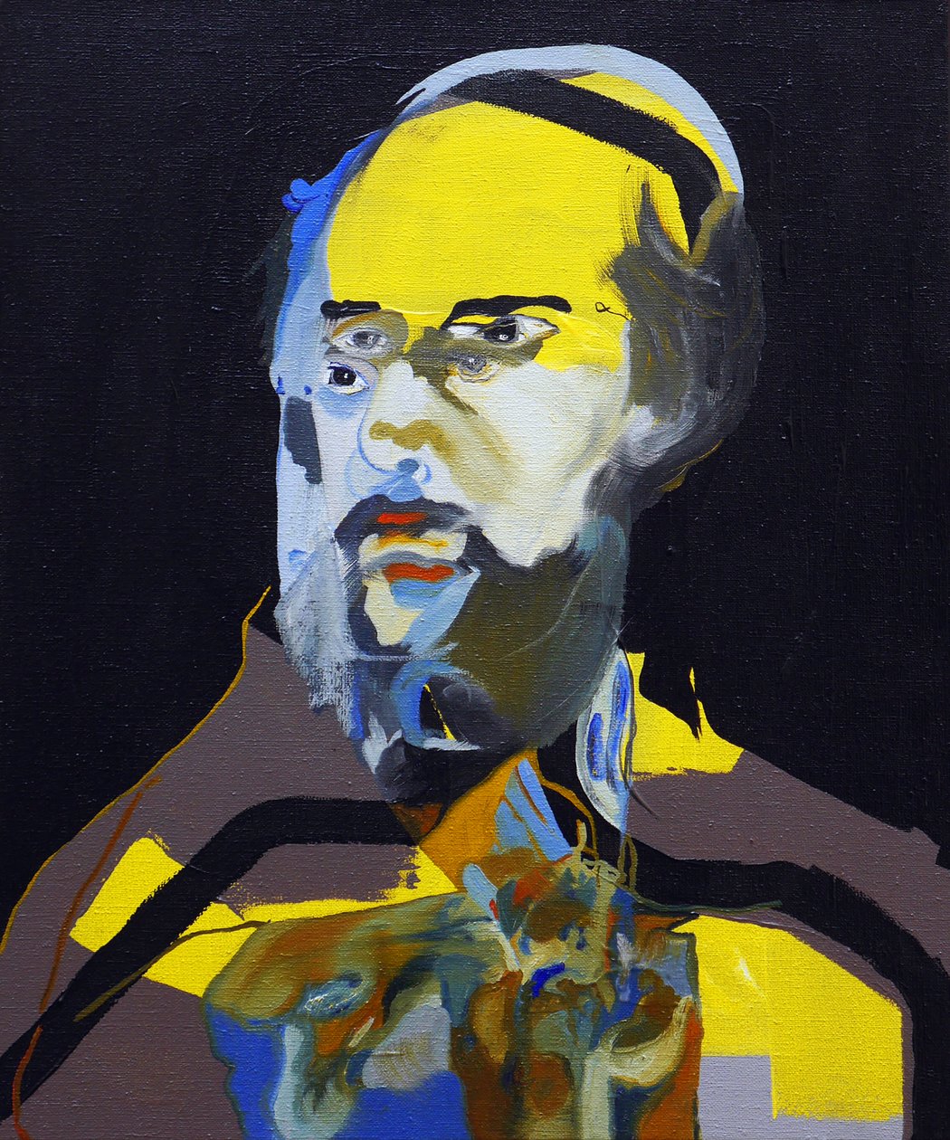 50 najważniejszych pisarzy w historii: Paul Verlaine, 2015 (olej i akryl na płótnie) autorstwa Benoit Erwann Boucherot