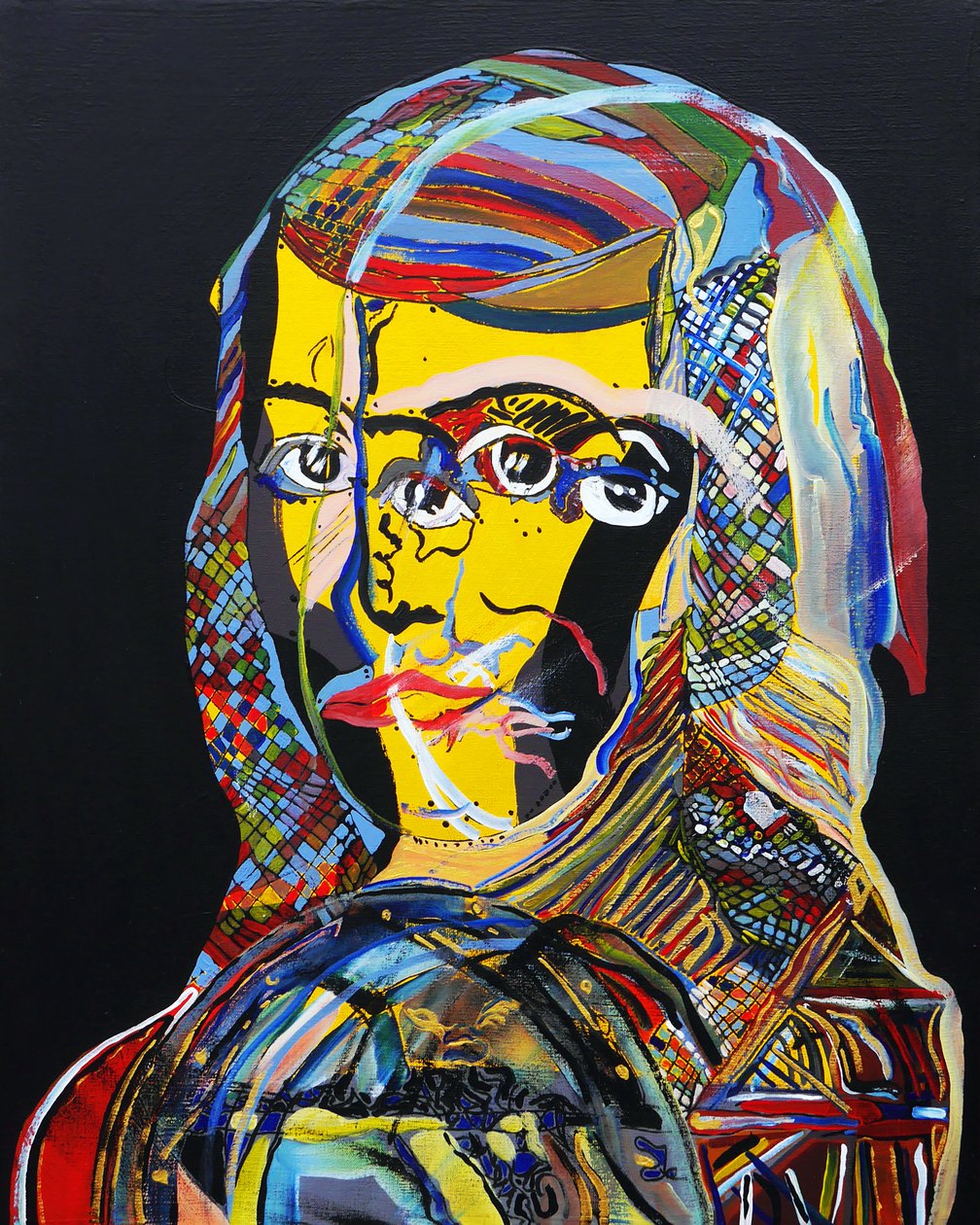 50 najważniejszych pisarzy w historii: Sor Juana Ines de la Cruz, 2015 (olej i akryl na płótnie) autorstwa Benoit Erwann Boucherot