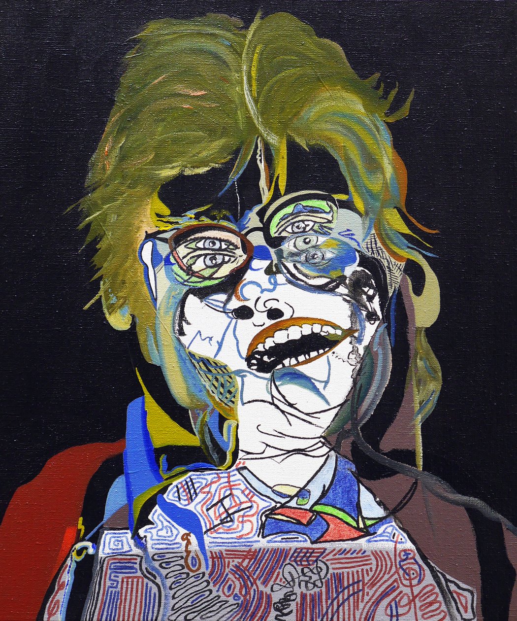 50 największych pisarzy w historii: Stephen King, 2015 (olej i akryl na płótnie) autorstwa Benoit Erwann Boucherot