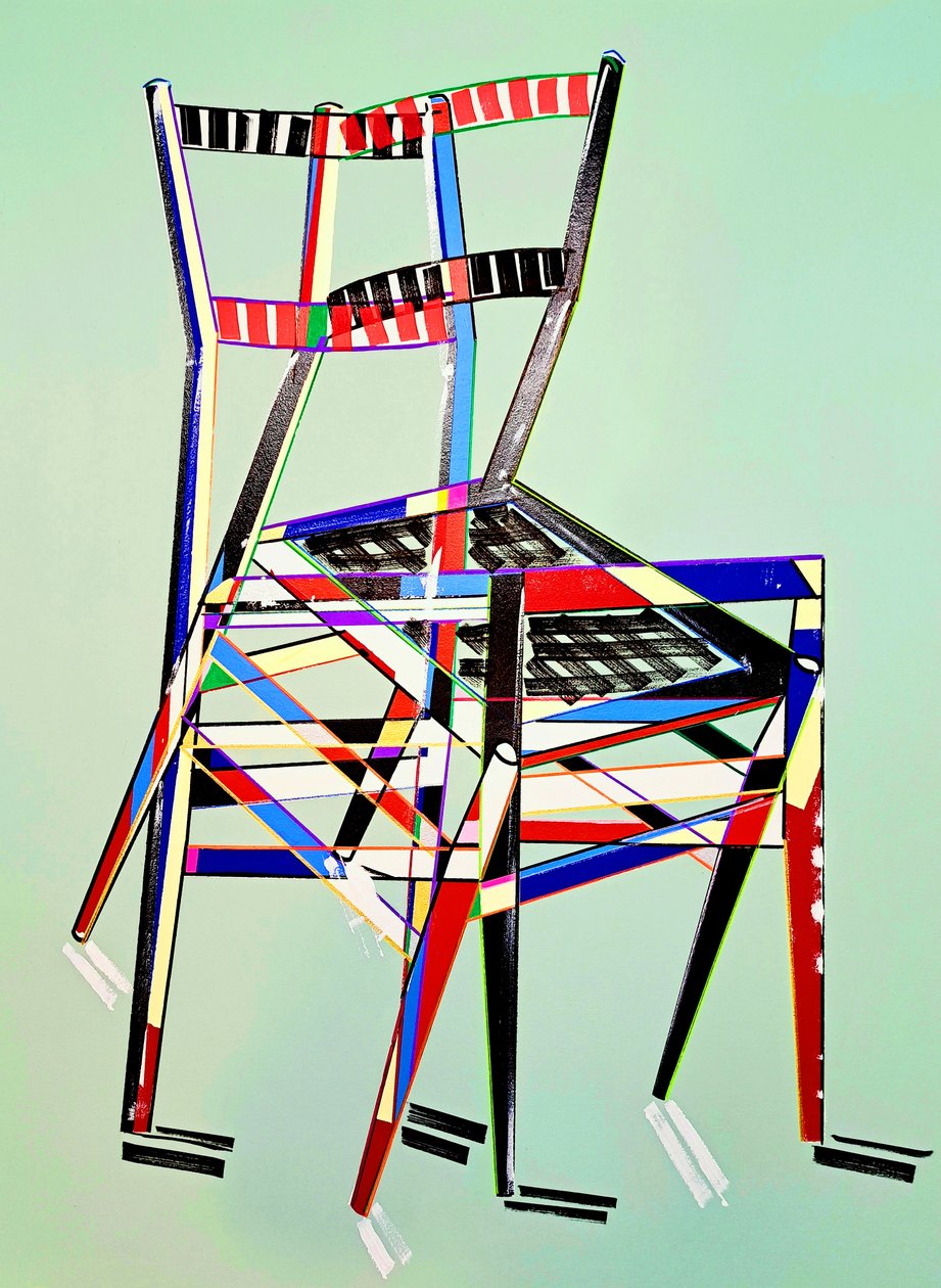 Szezlong - superleggera, według Gio Pontiego, 2016 (olej na płótnie lnianym) autorstwa Benoit Erwann Boucherot