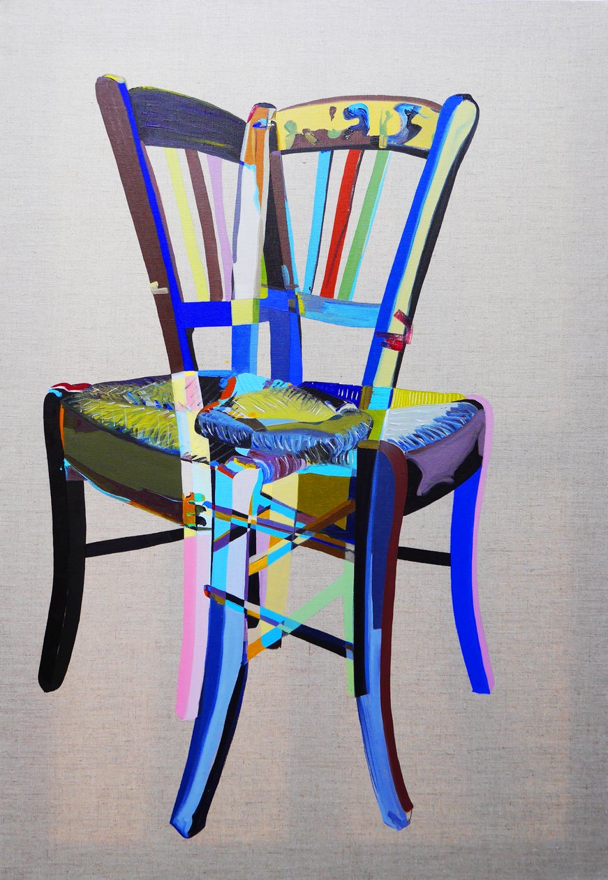 Chaise manifeste 1, 2023 (olej i akryl na płótnie mieszanym) autorstwa Benoit Erwann Boucherot