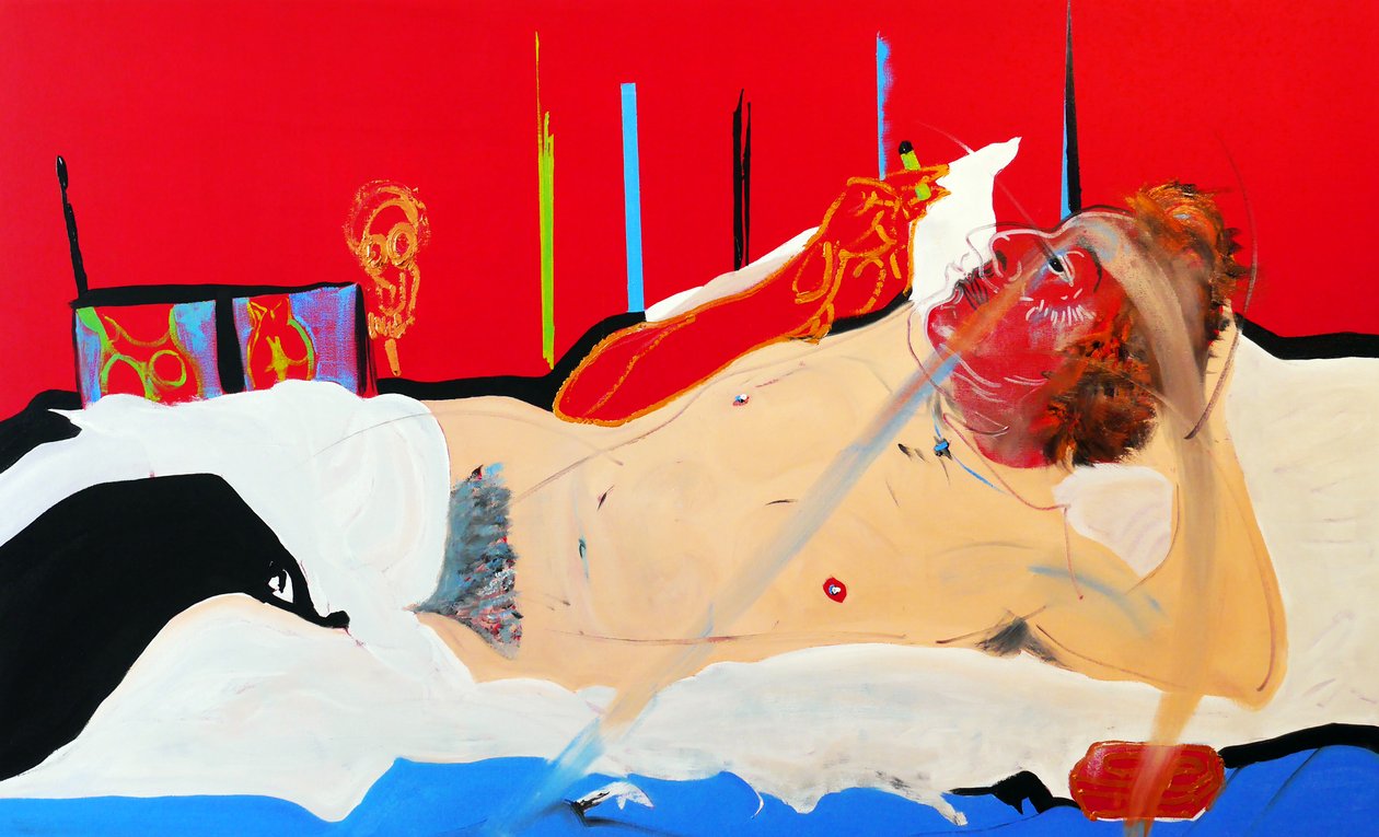 Olympia gainsbourienne, 2017 (olej i akryl na płótnie) autorstwa Benoit Erwann Boucherot