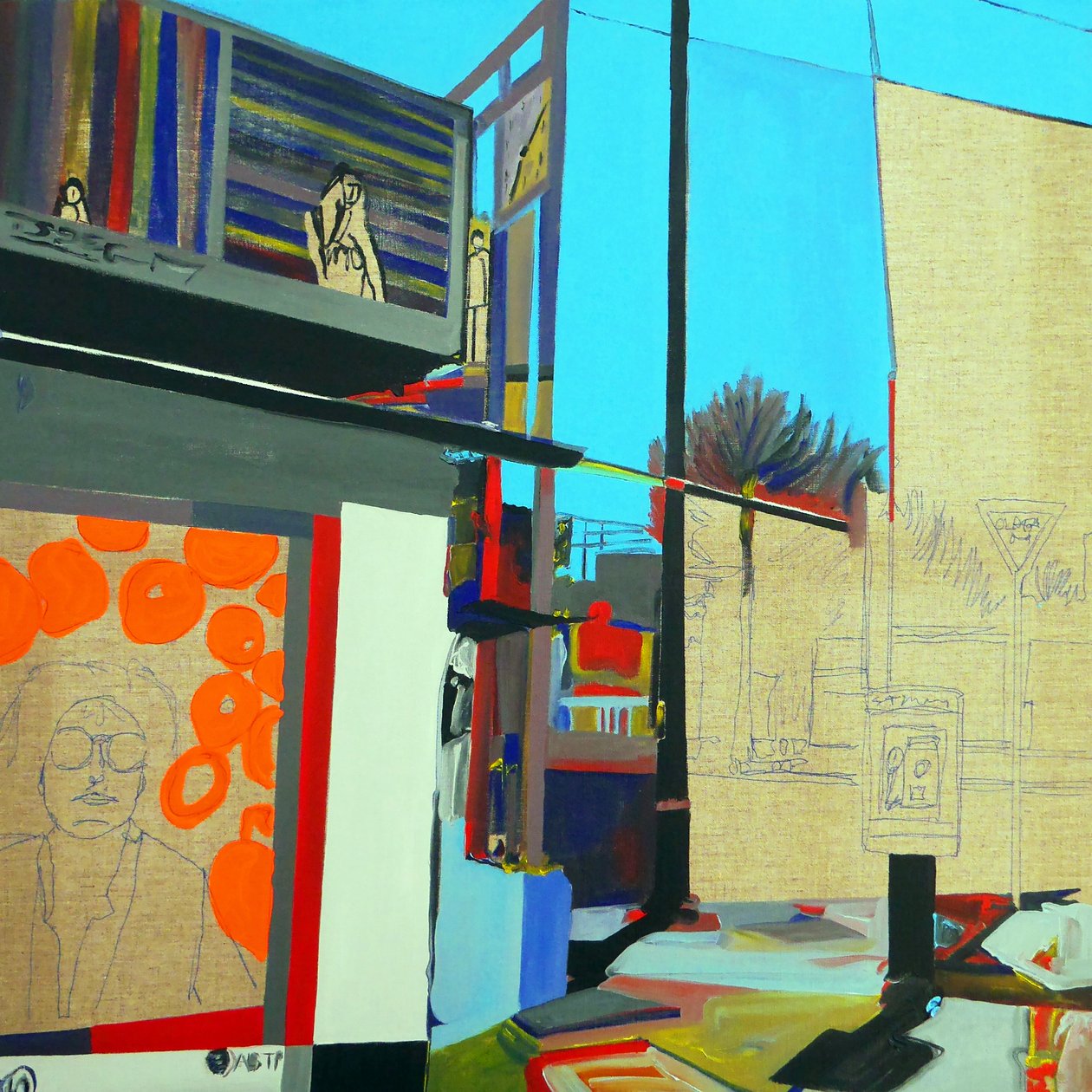 Overlandscape: Meksyk 1, 2016 (olej na płótnie) autorstwa Benoit Erwann Boucherot