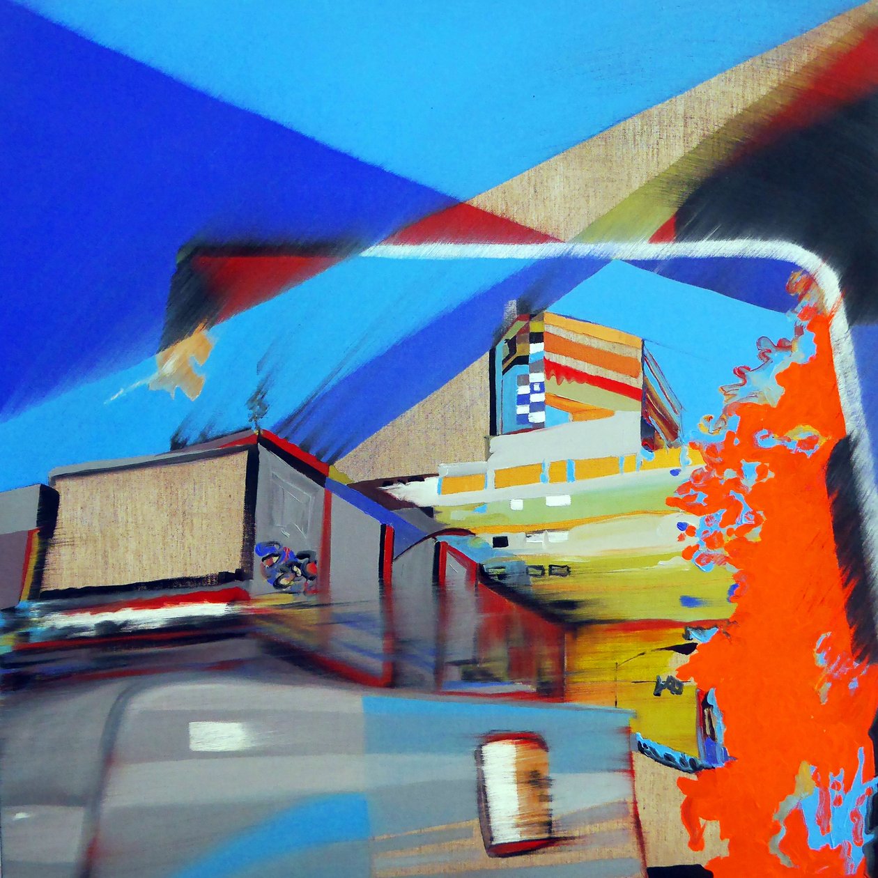 Overlandscape: Meksyk 2, 2016 (olej na płótnie) autorstwa Benoit Erwann Boucherot