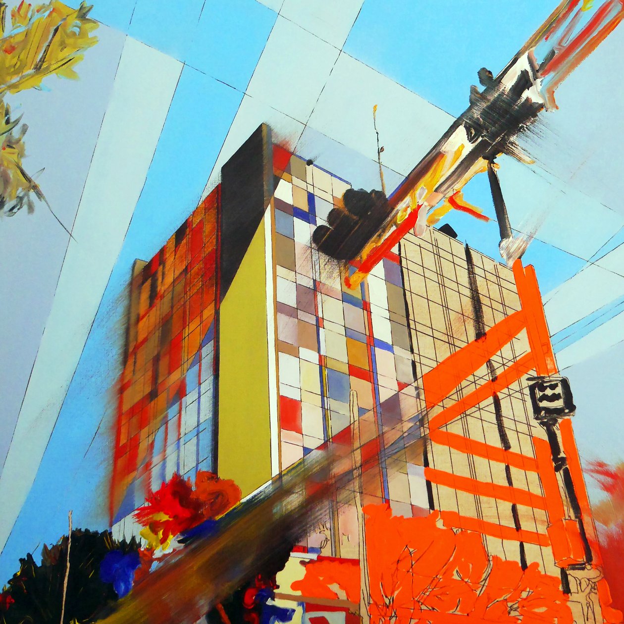 Overlandscape: Mexico 3, 2016 (olej na płótnie) autorstwa Benoit Erwann Boucherot