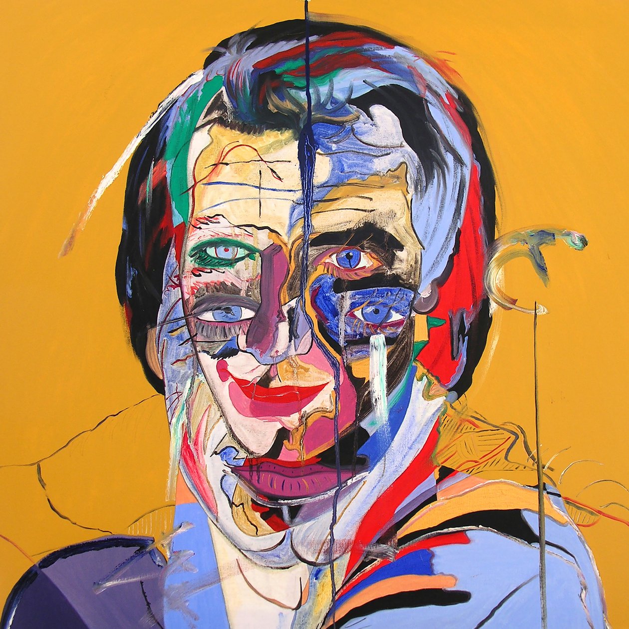 Sébastien bleu, 2000 (olej na płótnie) autorstwa Benoit Erwann Boucherot