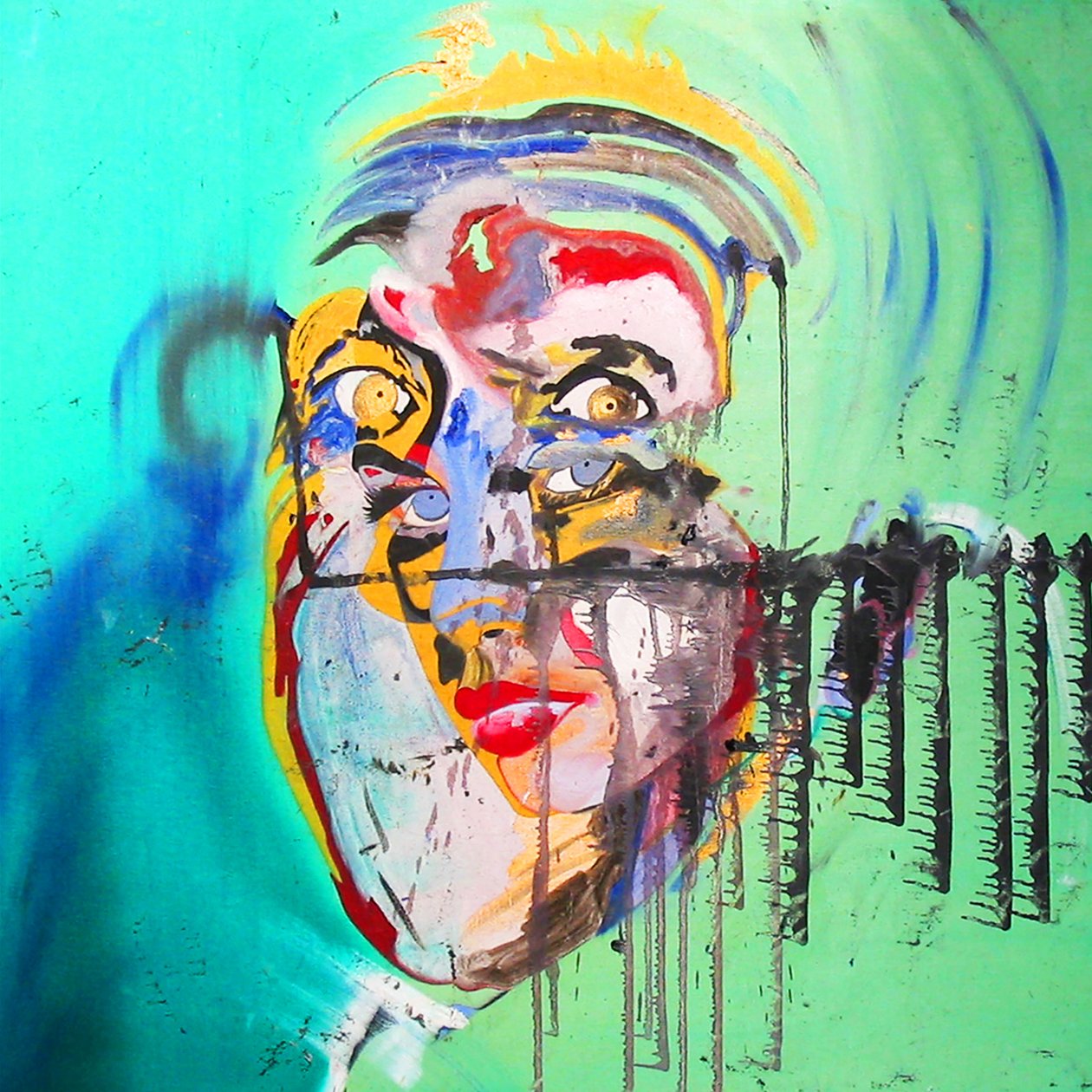 Surportret: Brigitte Bardot i Albert Einstein, 2005 (olej na płótnie) autorstwa Benoit Erwann Boucherot