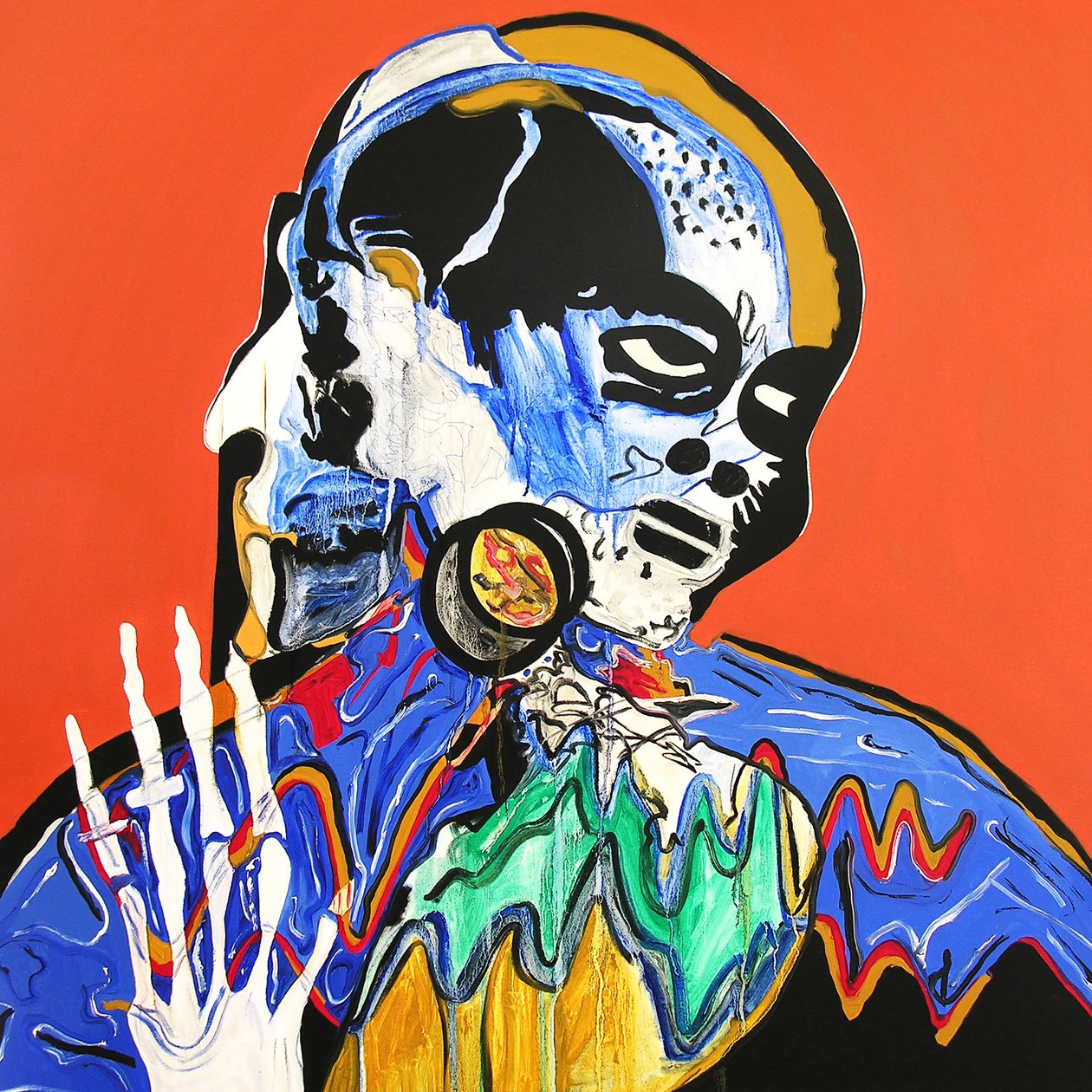 Surportrait: Danse macabre, Pickenheim, 2005 (olej na płótnie) autorstwa Benoit Erwann Boucherot