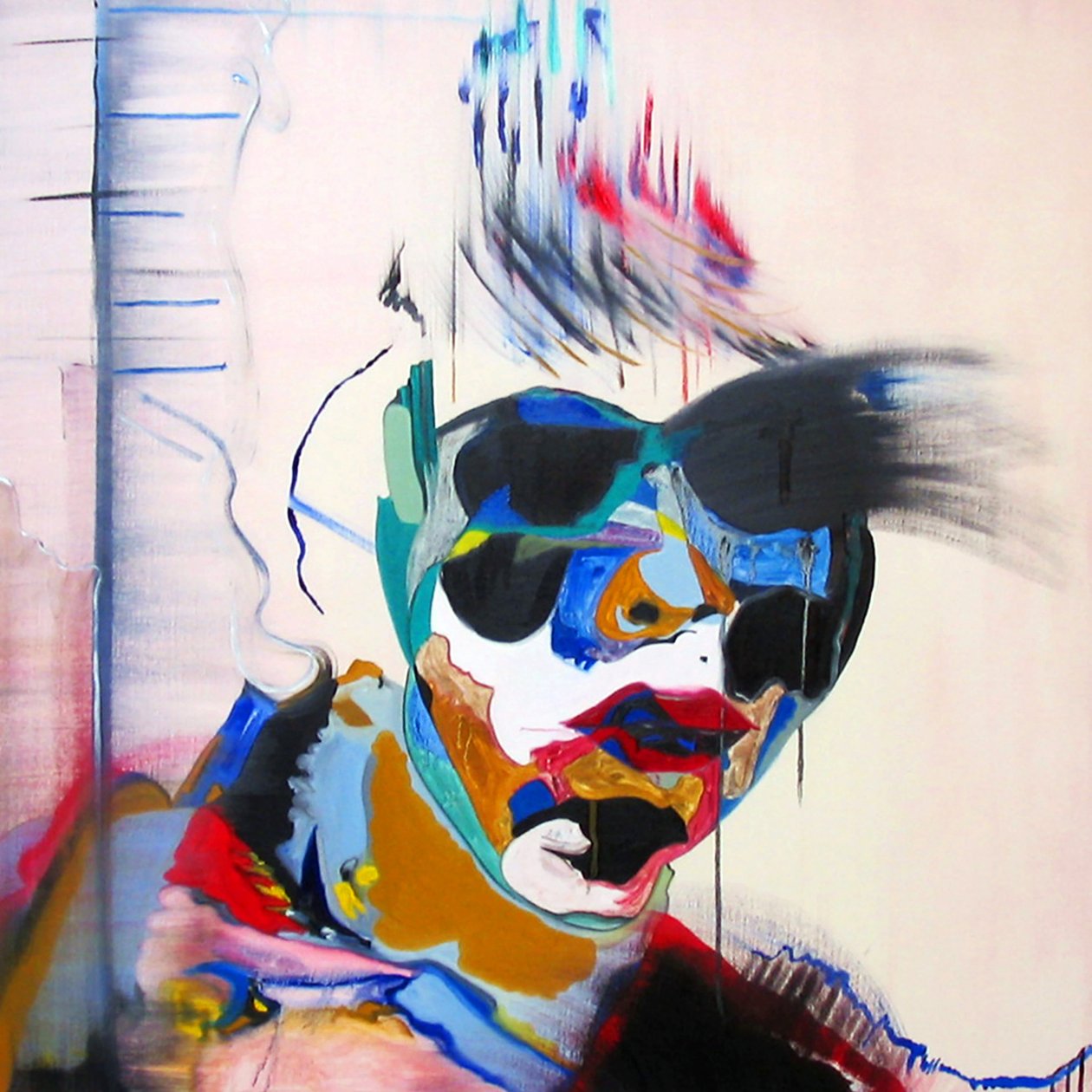 Surportret: Studium twarzy w pejzażu, 2005 (olej na płótnie) autorstwa Benoit Erwann Boucherot
