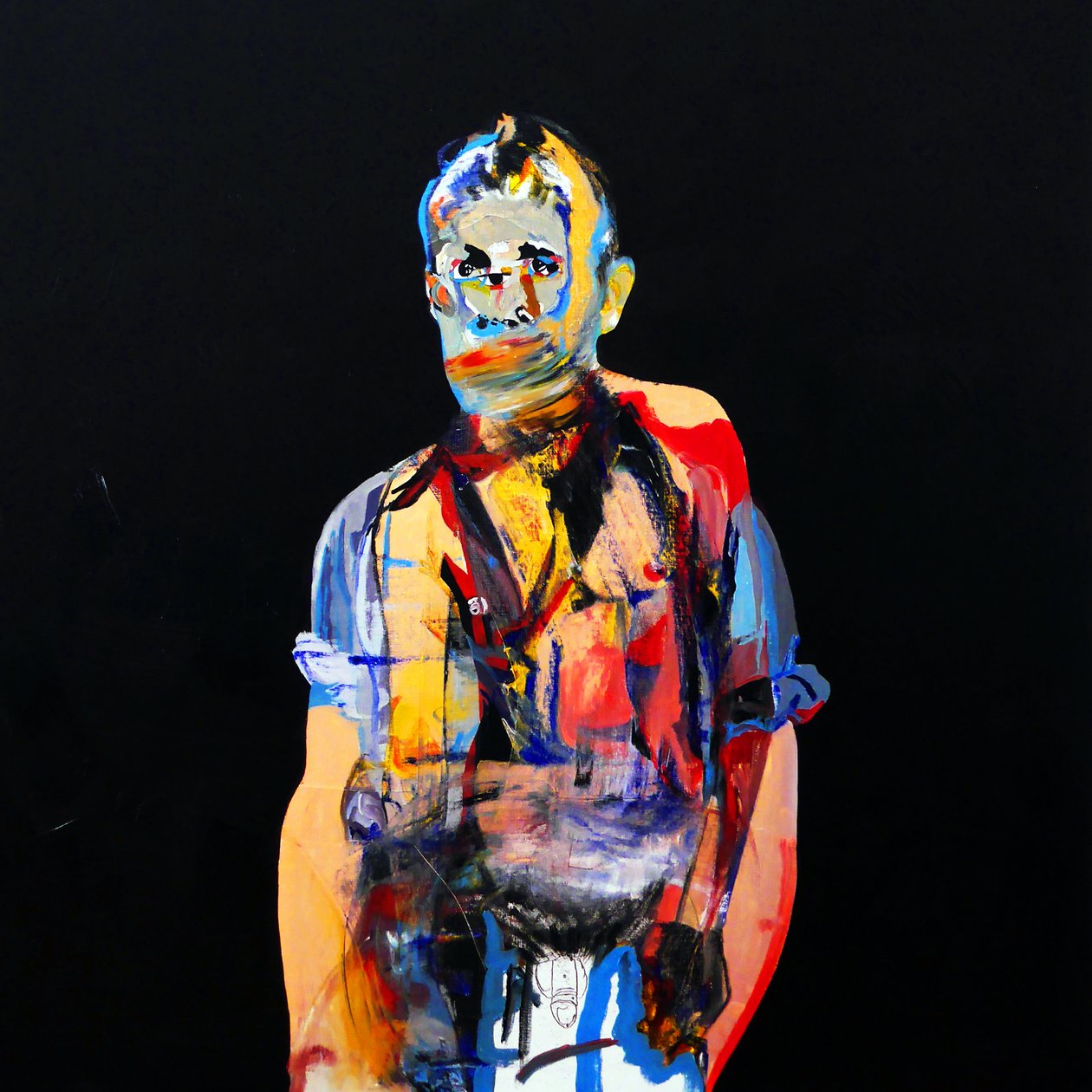 Surportret : Jean Genet, 2017 (olej na płótnie) autorstwa Benoit Erwann Boucherot