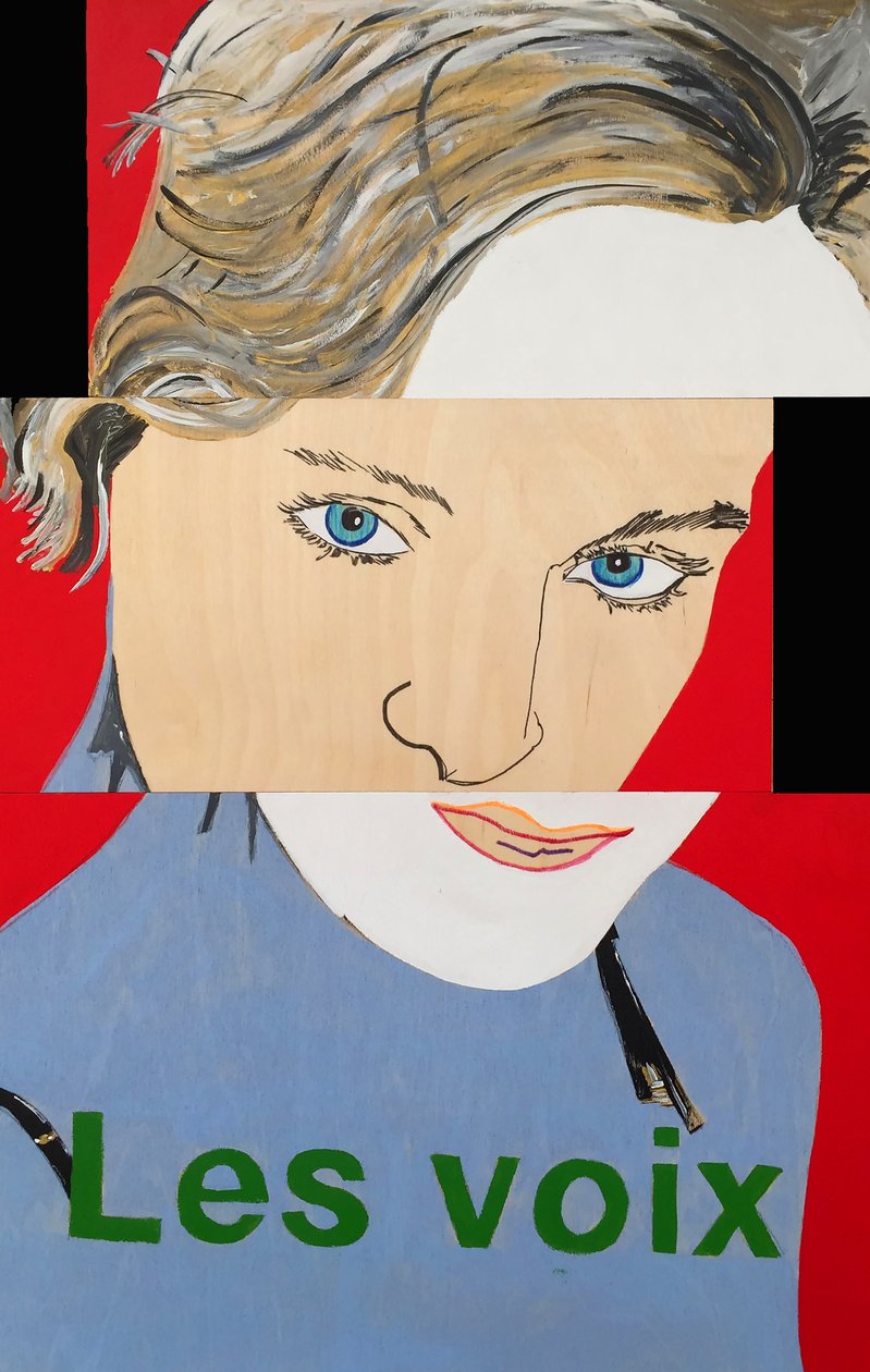 Surportrait : Nelly Arcan, 2021 (olej i akryl na 4 zestawionych panelach drewnianych) autorstwa Benoit Erwann Boucherot