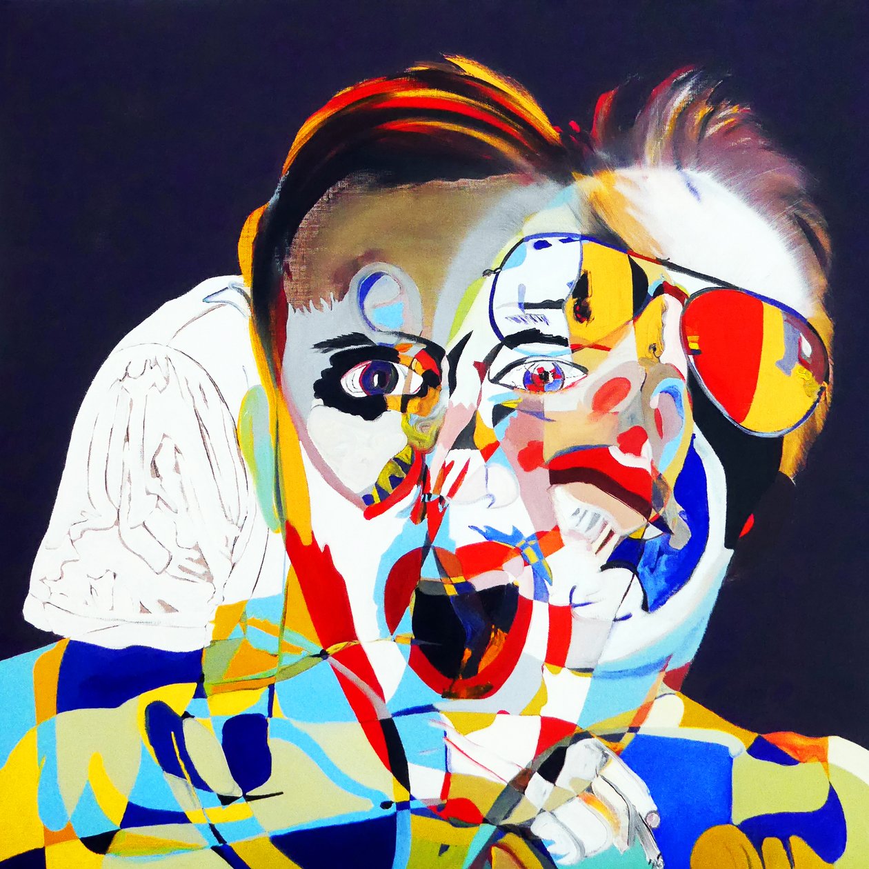 Surportret: Olivier, Juan  moi, 2019 (olej na płótnie) autorstwa Benoit Erwann Boucherot