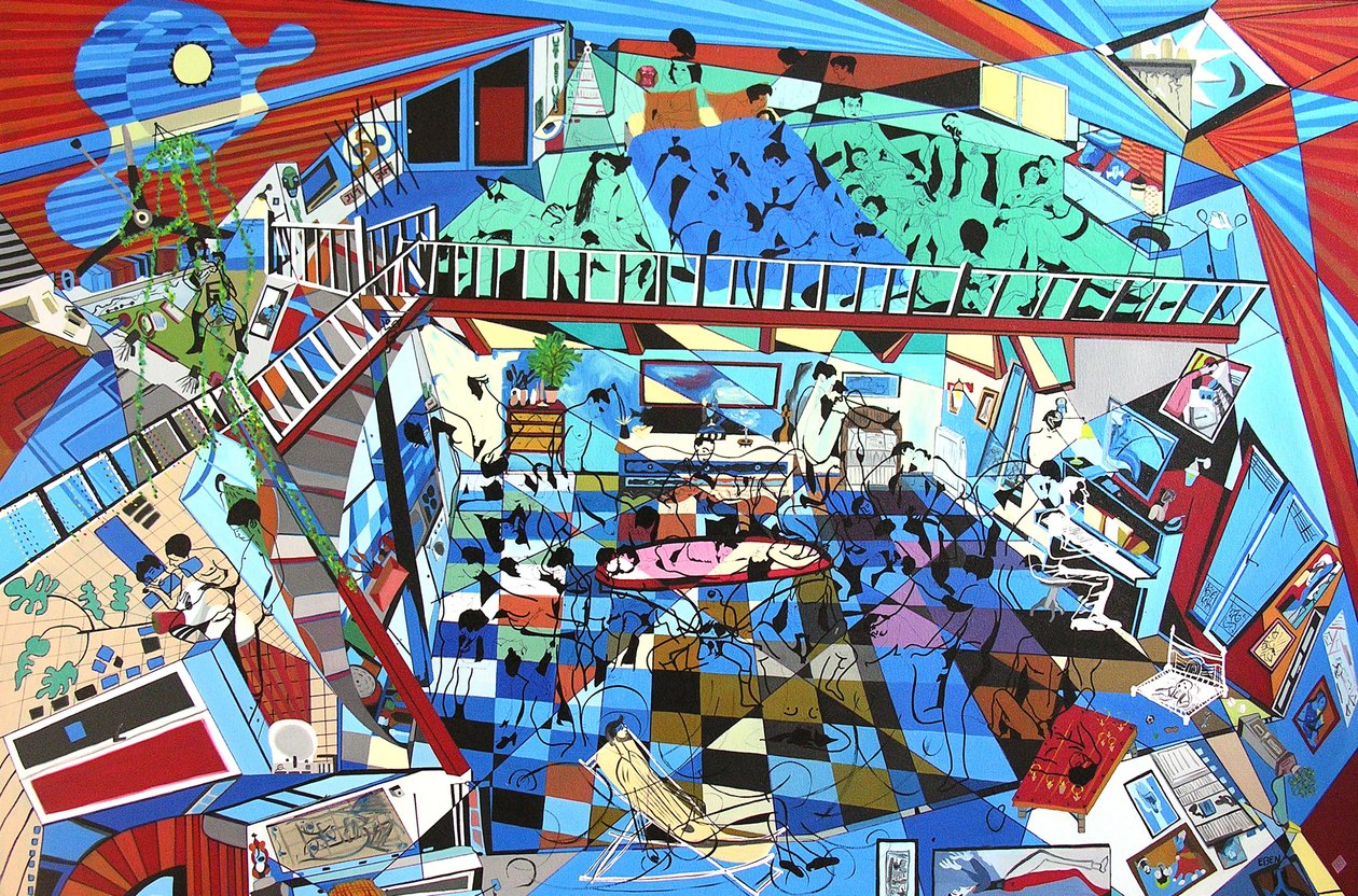 Najeźdźcy, 2000 (olej i akryl na płótnie) autorstwa Benoit Erwann Boucherot