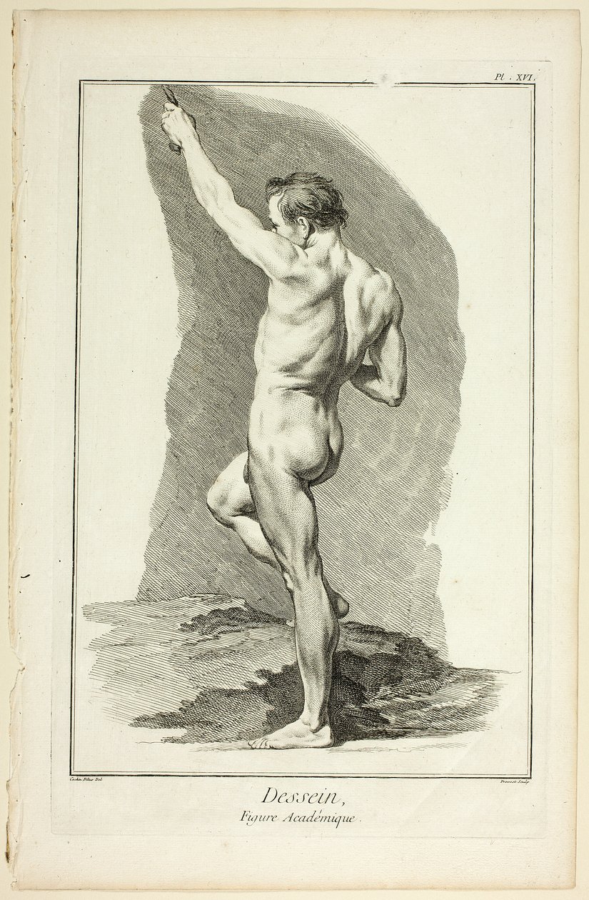 Projekt: Figura akademicka, z Encyclopédie autorstwa Benoit Louis Prevost