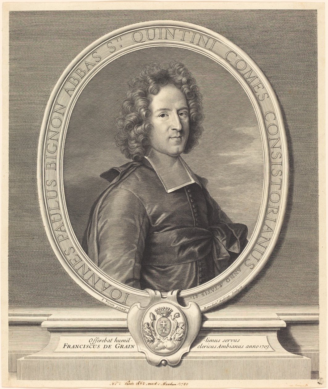 JP Bignon autorstwa Benoît Audran I after Joseph Vivien