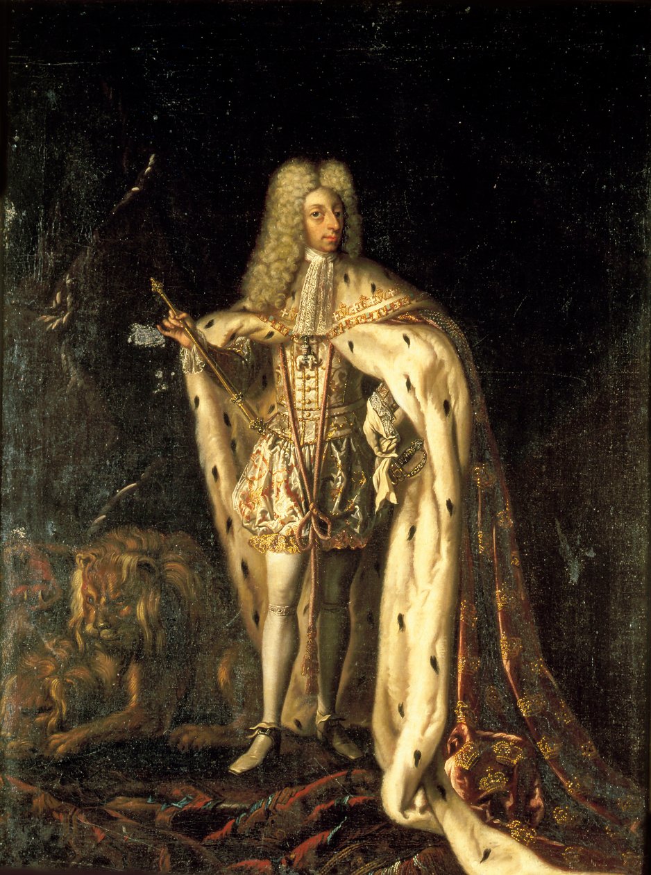 Król Danii i Norwegii Fryderyk IV 1671-1730, um 1700. autorstwa Benoît Le Coffre