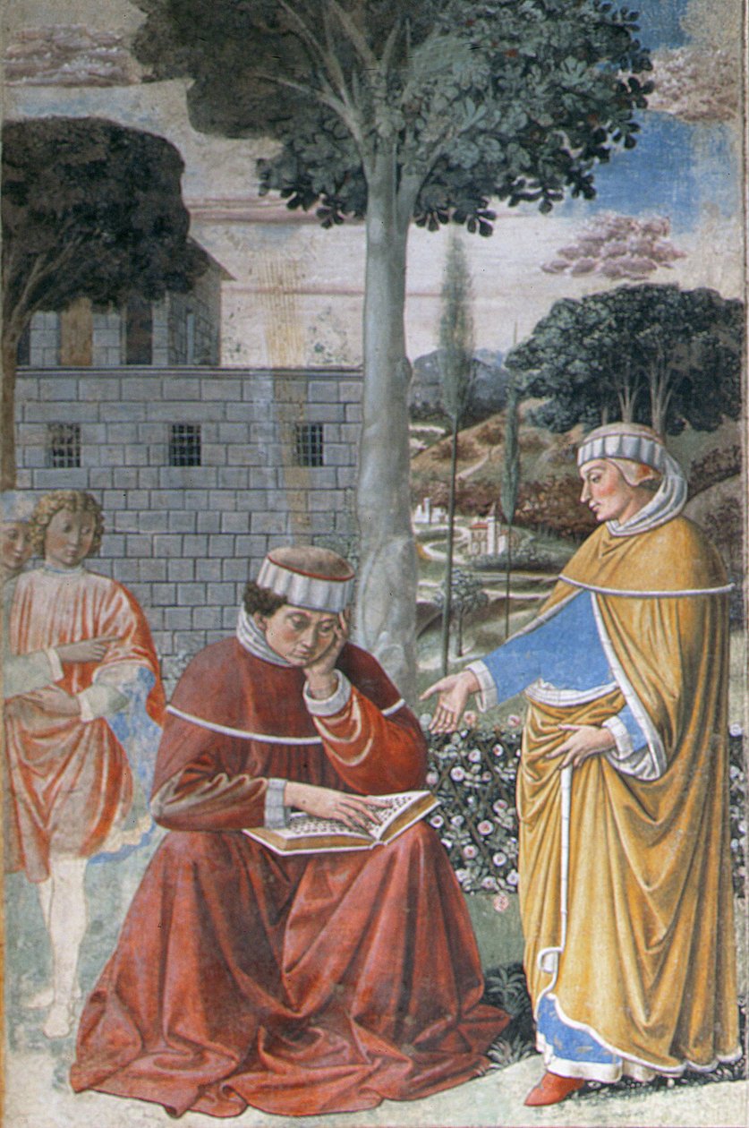 Epizody z życia św. Augustyna, 1463-65, detal fresku z 192552 autorstwa Benozzo di Lese di Sandro Gozzoli