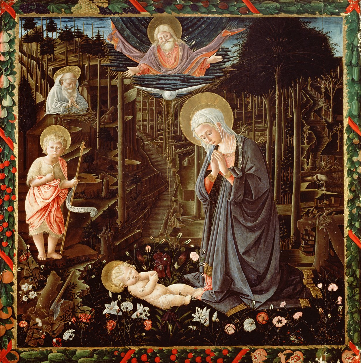 Madonna z Dzieciątkiem, z Kaplicy Trzech Króli autorstwa Benozzo di Lese di Sandro Gozzoli