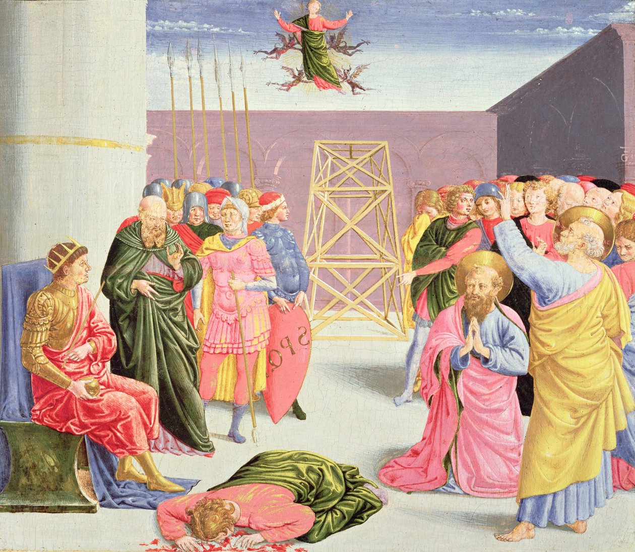 Św. Piotr i Szymon Mag, XV w. (tempura na drewnie) autorstwa Benozzo di Lese di Sandro Gozzoli