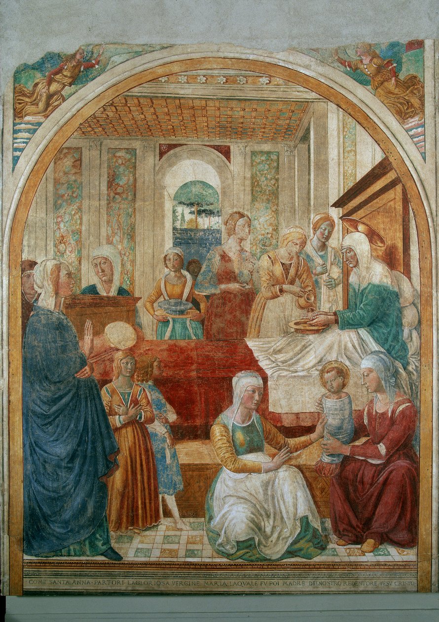 Narodziny Dziewicy autorstwa Benozzo di Lese di Sandro Gozzoli