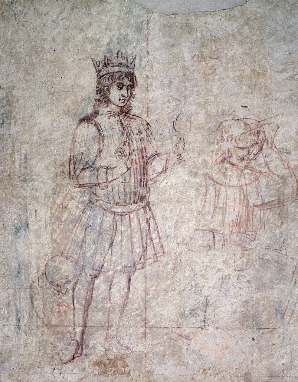 Adoracja Trzech Króli, szczegół sinopii autorstwa Benozzo di Lese di Sandro Gozzoli