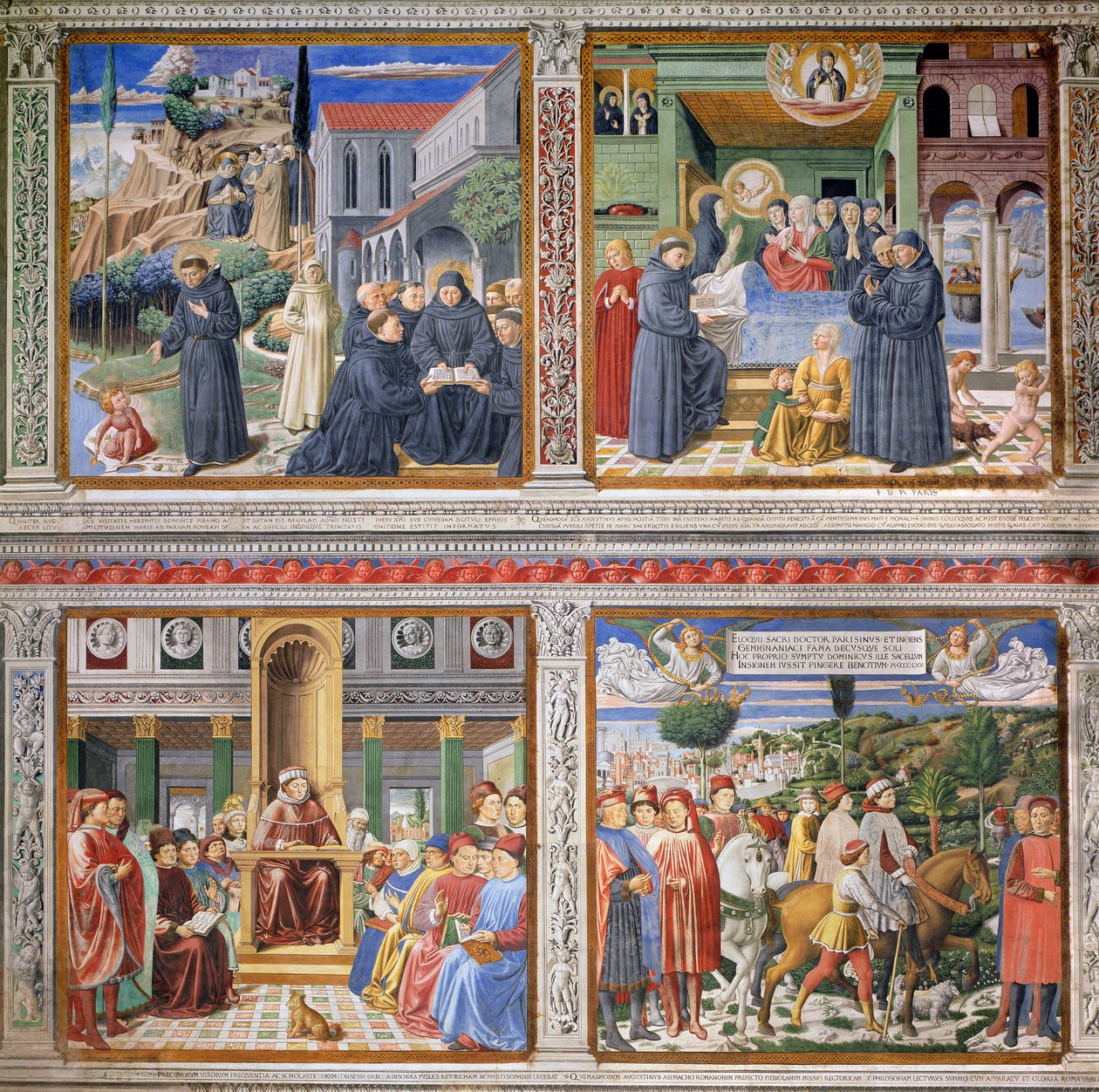 Epizody z życia św. Augustyna, 1463-65 (zob. 192535, 192549, 1925550, 192551, 192552) autorstwa Benozzo di Lese di Sandro Gozzoli