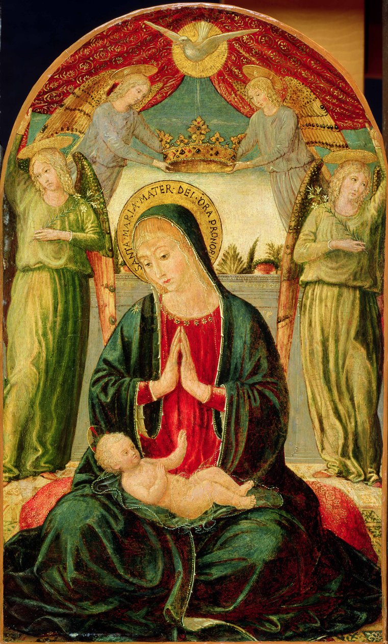 Madonna z Dzieciątkiem z Aniołami autorstwa Benozzo di Lese di Sandro Gozzoli
