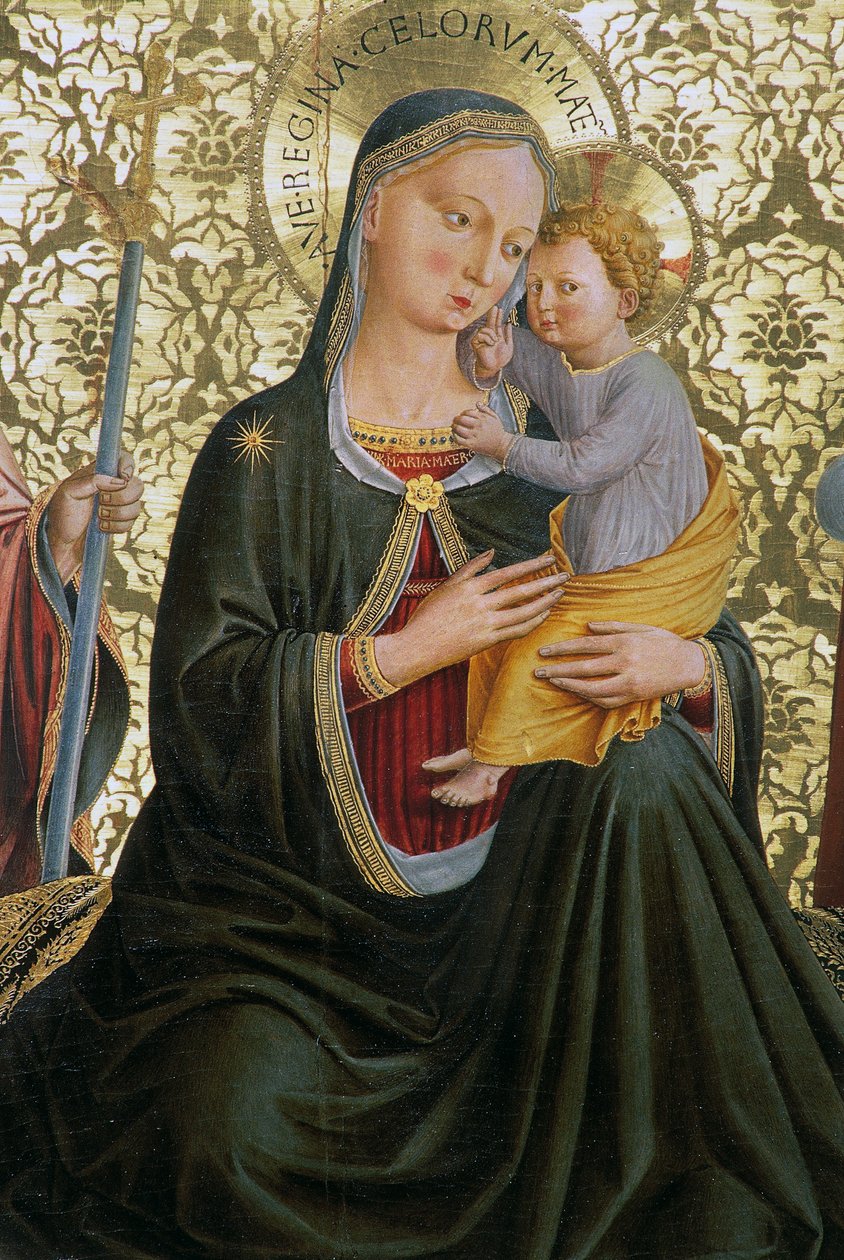 Madonna pokory, Benozzo Gozzoli (1421-1497), Ołtarz Sapienza Nuova, Perugia, Umbria, Włochy autorstwa Benozzo di Lese di Sandro Gozzoli