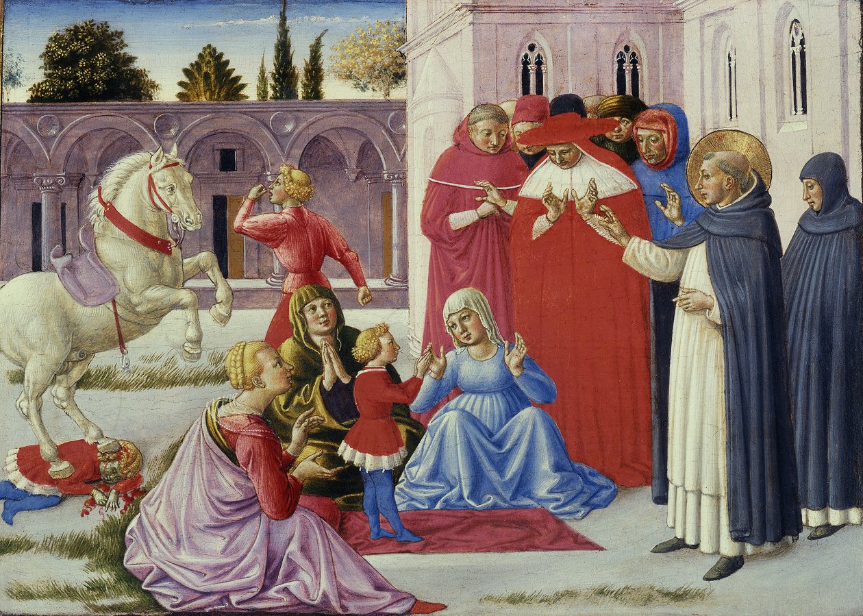 Święty Dominik wskrzesza Napoleona Orsiniego, 1461-62 autorstwa Benozzo di Lese di Sandro Gozzoli