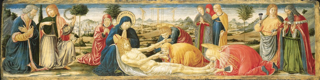 Opłakiwanie zmarłego Chrystusa autorstwa Benozzo di Lese di Sandro Gozzoli