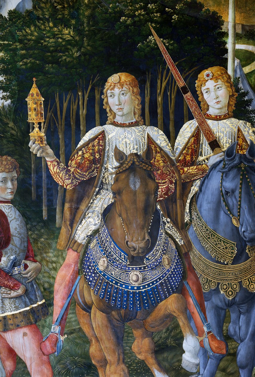 Procesja Trzech Króli, szczegół autorstwa Benozzo di Lese di Sandro Gozzoli