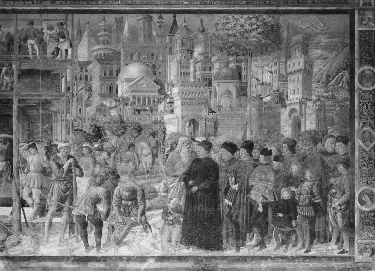 Wieża Babel autorstwa Benozzo di Lese di Sandro Gozzoli