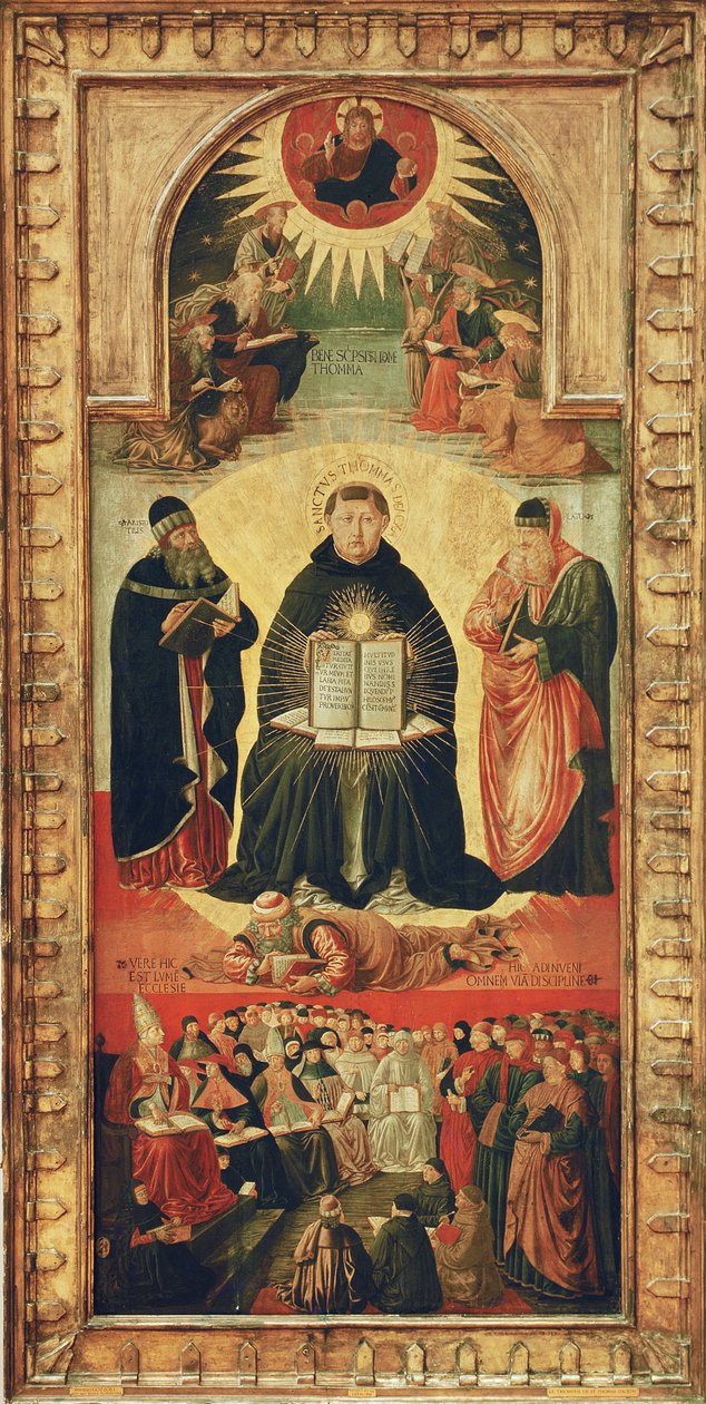 Triumf św. Tomasza z Akwinu (tempera na panelu) autorstwa Benozzo di Lese di Sandro Gozzoli