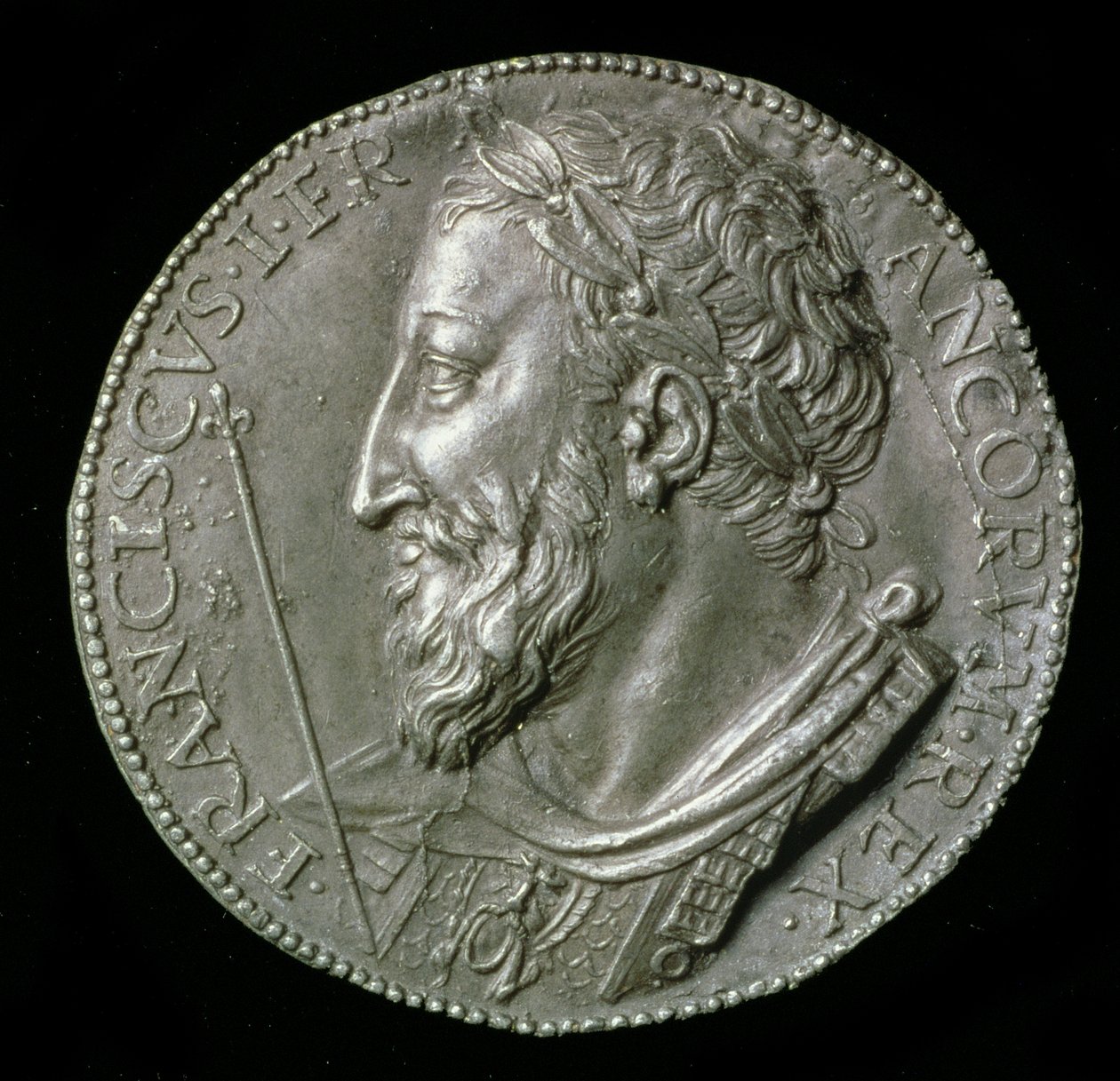 CM.36-1967 Franciszek I Walezyjski, król Francji (1515-47) uniface, 1537 (ołów) autorstwa Benvenuto Cellini