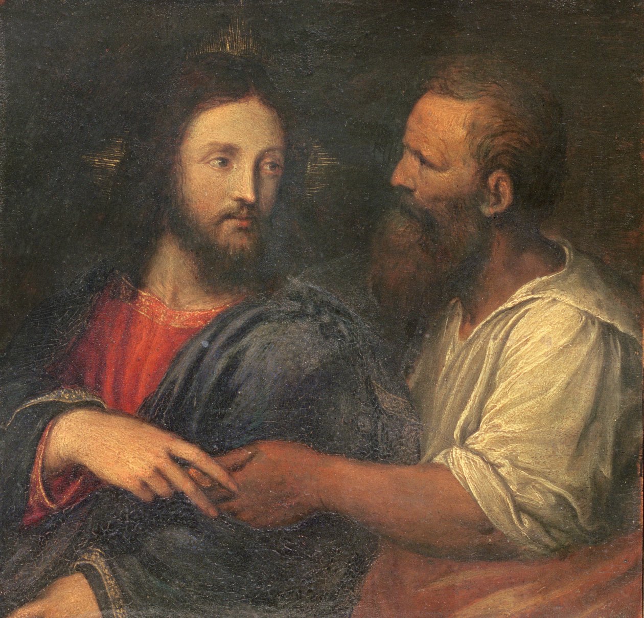 Chrystus z pieniędzmi na daninę (panel) autorstwa Benvenuto Tisi da Garofalo