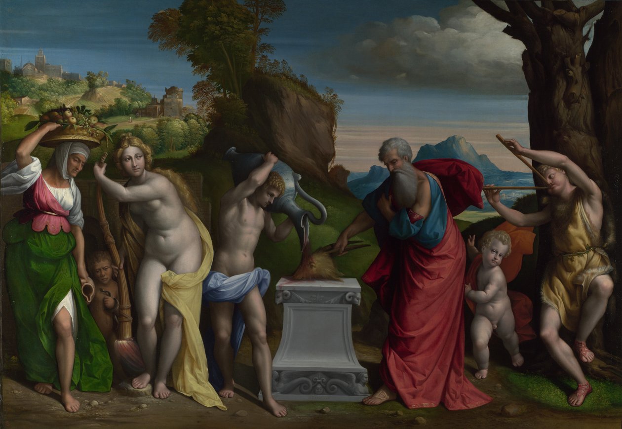 Ofiara pogańska, 1526 autorstwa Benvenuto Tisi da Garofalo