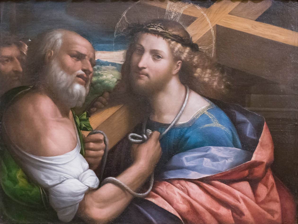 Chrystus niosący krzyż autorstwa Benvenuto Tisi da Garofalo