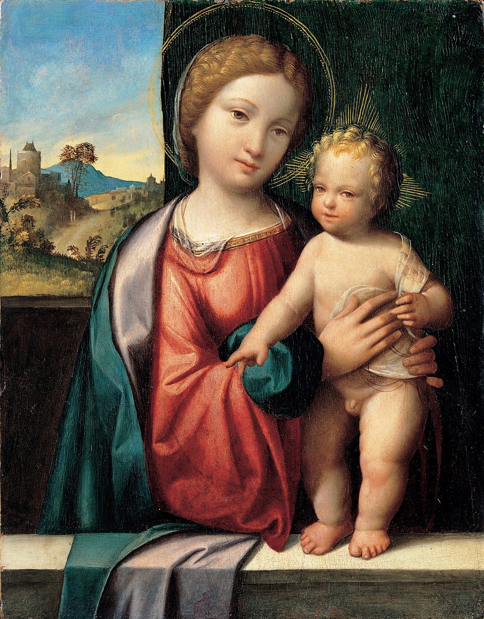 Madonna z Dzieciątkiem, 1512 autorstwa Benvenuto Tisi da Garofalo
