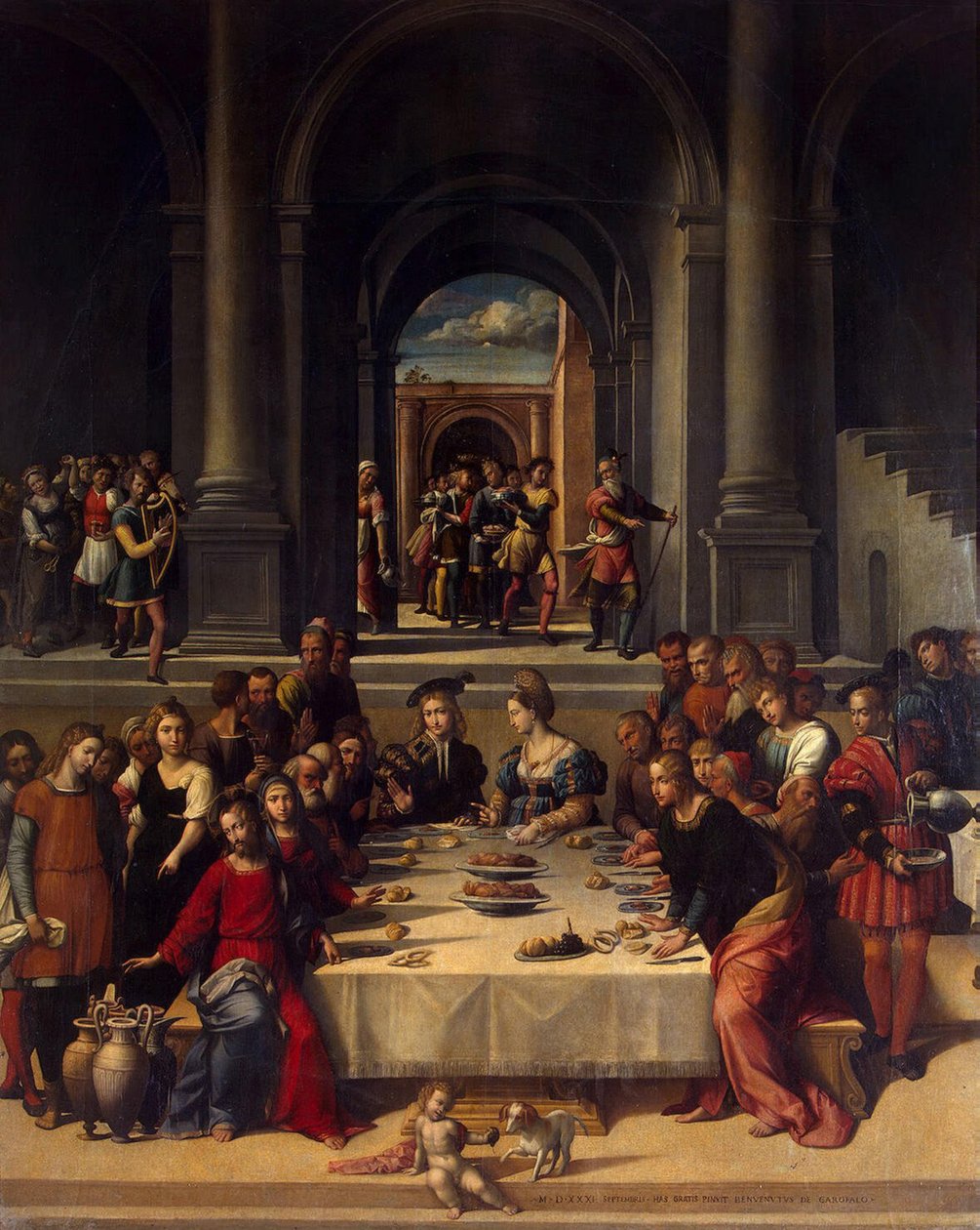 A festa de casamento em Canapolish autorstwa Benvenuto Tisi da Garofalo