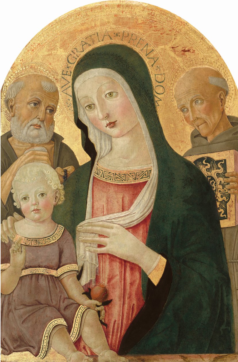 Madonna z Dzieciątkiem ze św. Hieronimem i św. 14801485. autorstwa Benvenuto di Giovanni