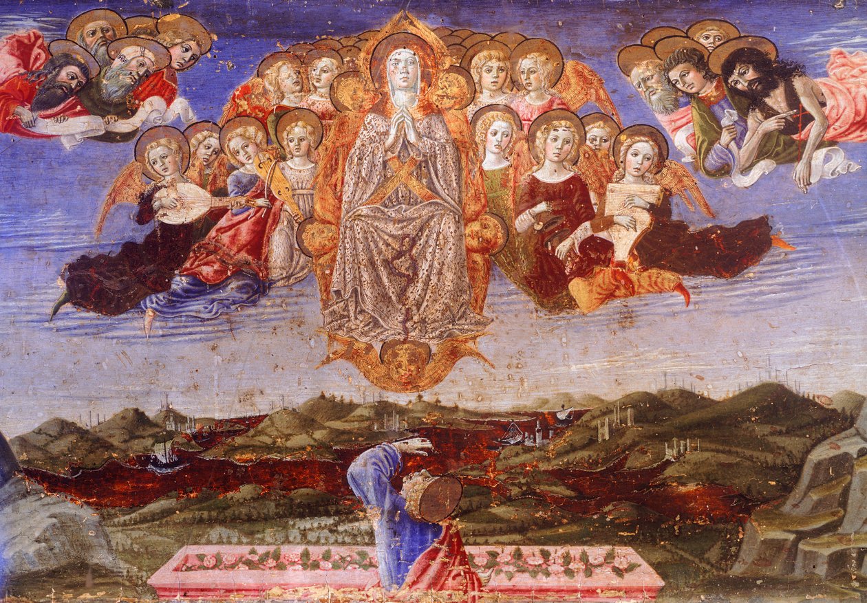 Predella Wniebowzięcia Najświętszej Marii Panny, Benvenuto di Giovanni (1436-1518), fragment autorstwa Benvenuto di Giovanni