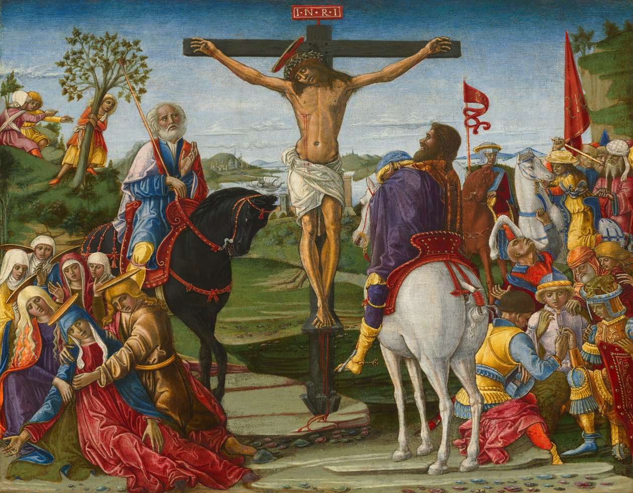 Ukrzyżowanie, prawdopodobnie 1491 (tempera na desce) autorstwa Benvenuto di Giovanni
