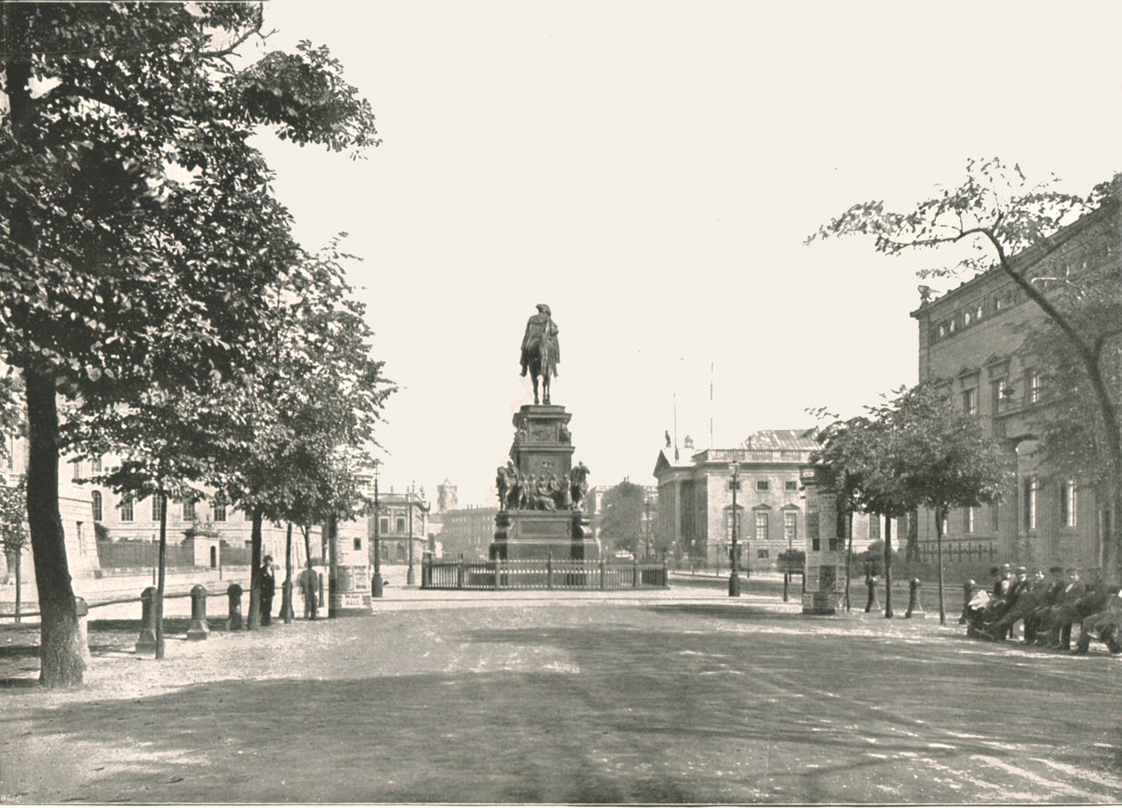 Pomnik Fryderyka Wielkiego, Unter Den Linden, Berlin, Niemcy, 1895. autorstwa Berlin Photographic Co