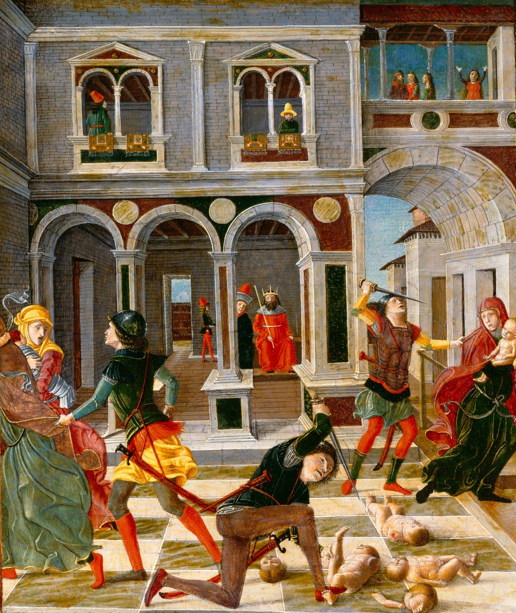 Masakra niewiniątek, połowa końca XV wieku (tempera na panelu) autorstwa Bernadino Jacobi Butinone