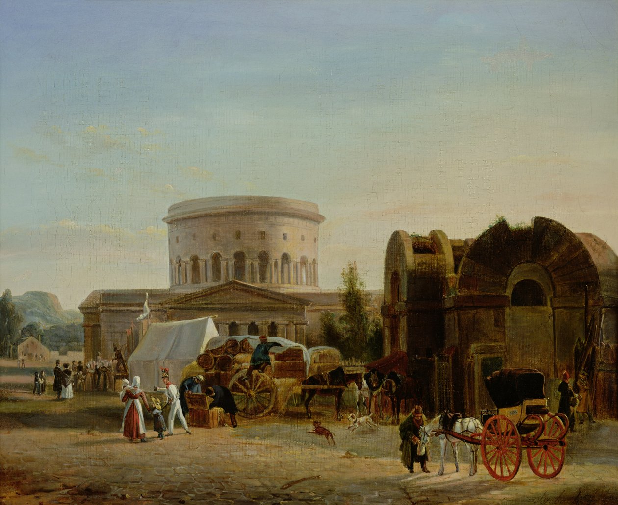 Bariera w La Villette autorstwa Bernard Edouard Swebach