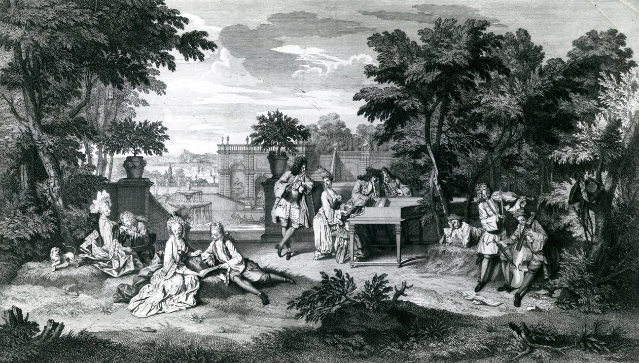W cieniu gajów w piękny letni dzień... ok. 1710 autorstwa Bernard Picart