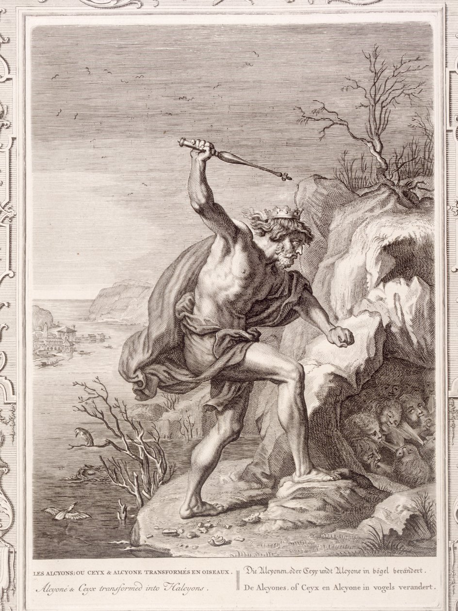 Alcyone i Ceux przemienieni w ptaki, 1730 autorstwa Bernard Picart