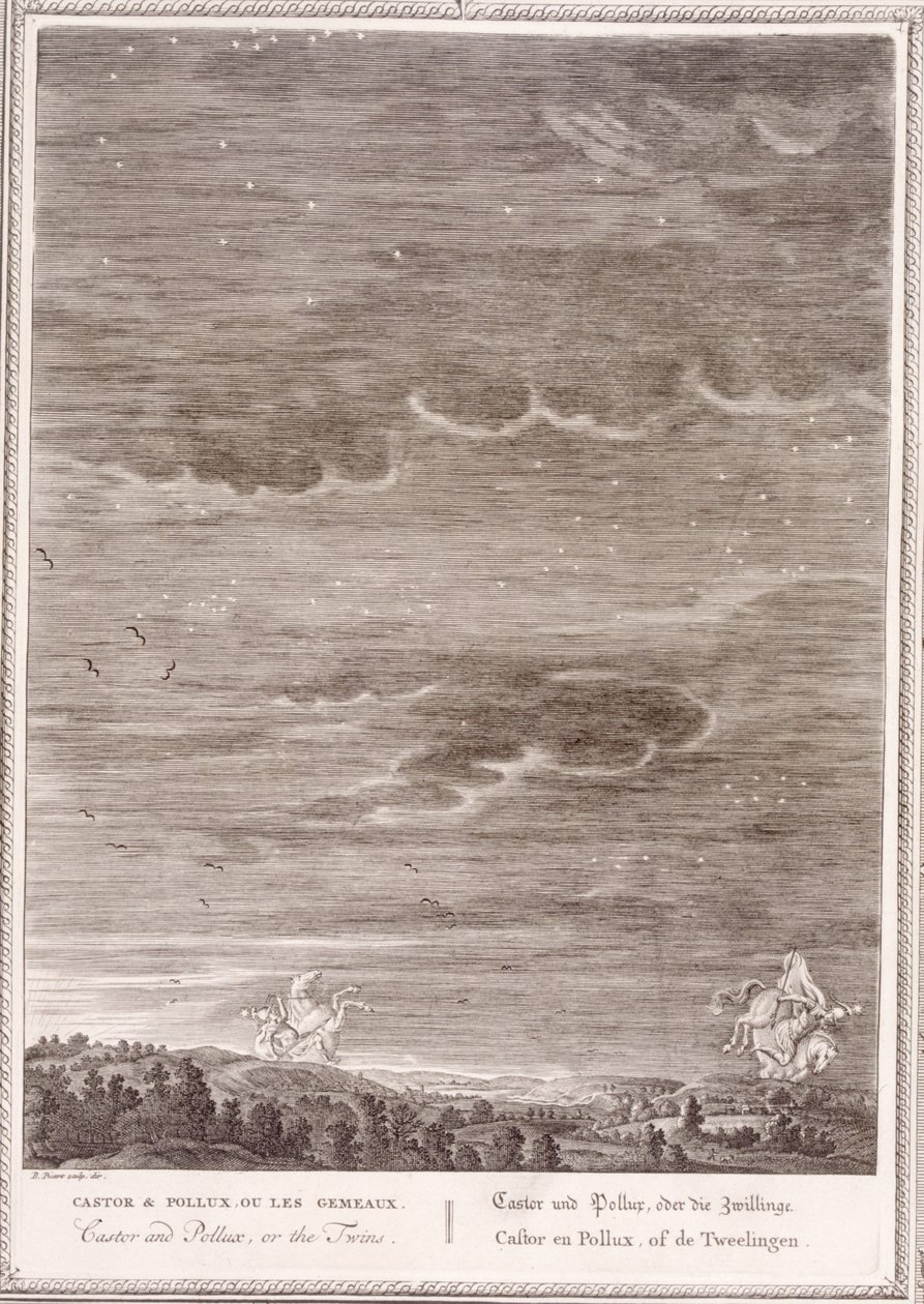 Kastor i Pollux, 1731 autorstwa Bernard Picart
