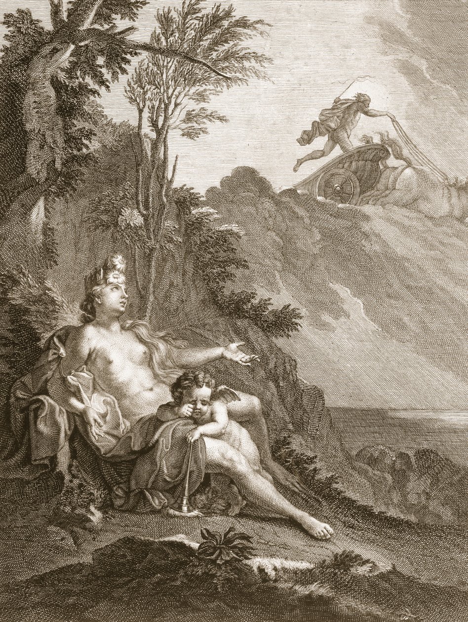 Clytia zamieniona w Turnesole, 1731 autorstwa Bernard Picart